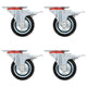 Vidaxl ruote girate con doppi freni 4 pezzi 75 mm