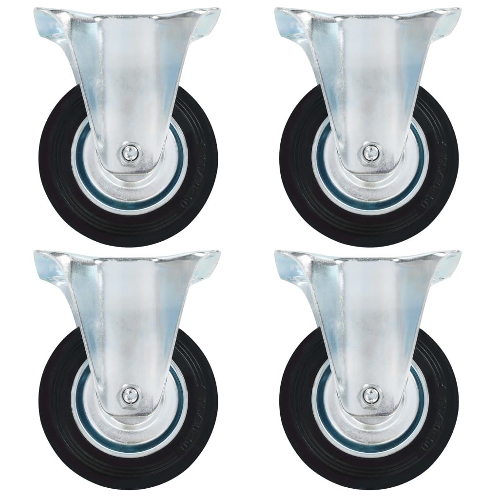 Vidaxl ruedas fijas 4 st 100 mm