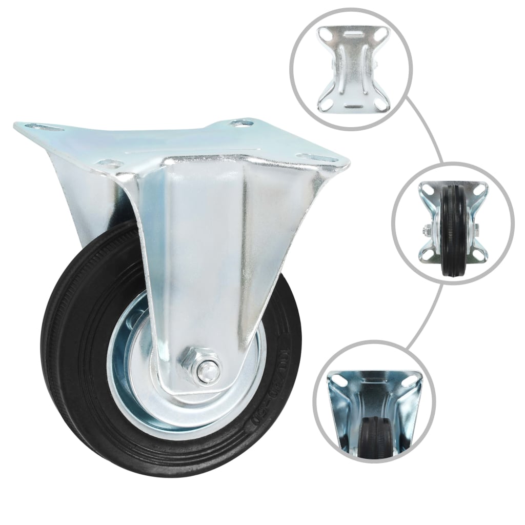 Vidaxl ruedas fijas 4 st 100 mm