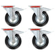 Vidaxl ruote girate con doppi freni 4 pezzi 160 mm