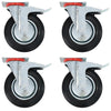 Vidaxl Ruedas giratorias con frenos dobles 4 ST 200 mm