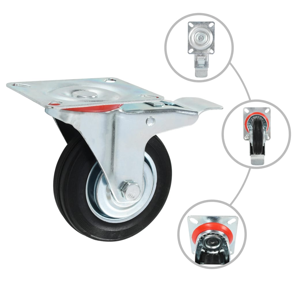 Vidaxl ruote girate 4 st 100 mm