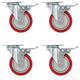 Vidaxl ruote girate con doppi freni 4 pc 100 mm