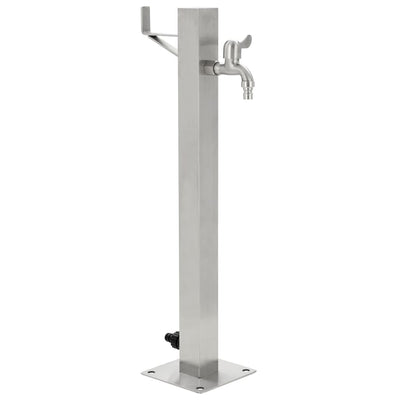 Vidaxl giardino giardino colonna quadrata 65 cm in acciaio inossidabile