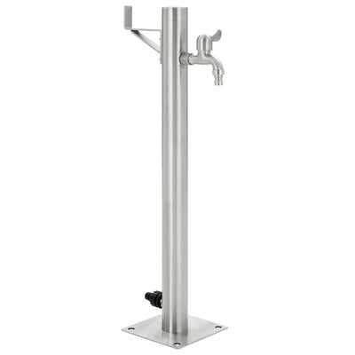 Vidaxl giardino giardino colonna rotonda 65 cm in acciaio inossidabile