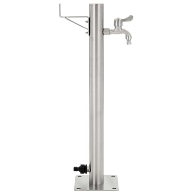 Vidaxl giardino giardino colonna rotonda 65 cm in acciaio inossidabile