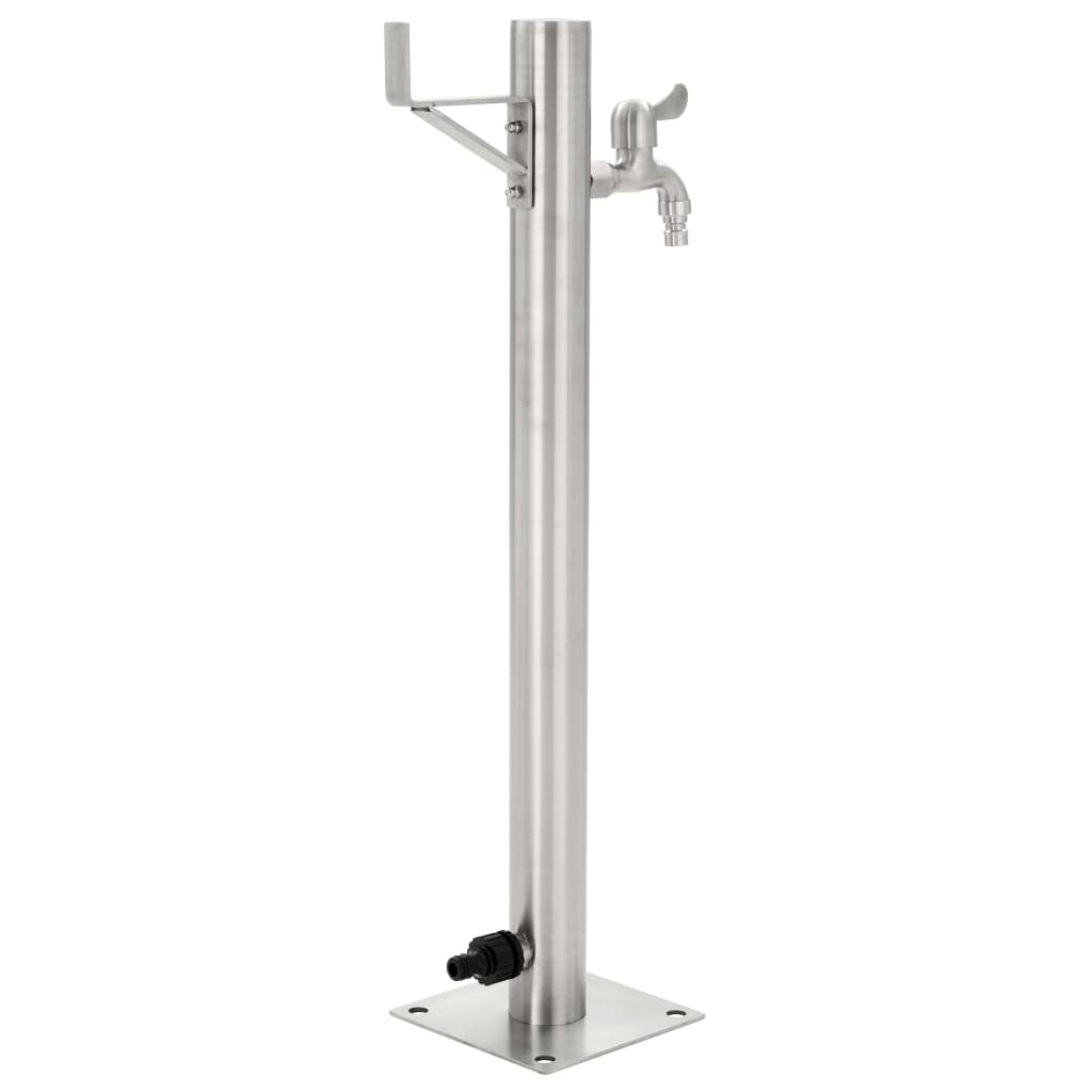 Vidaxl tuinwaterkolom rond 65 cm roestvrij staal