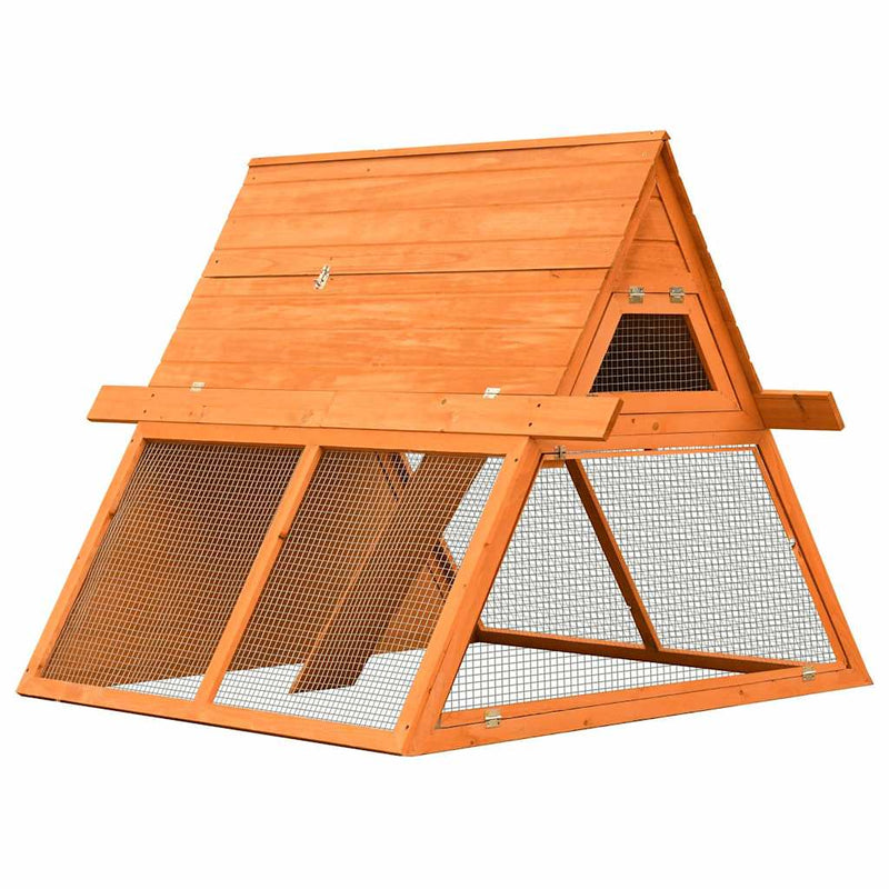 Conejera vidaxxl 152x128x108 cm madera maciza de pino y abeto