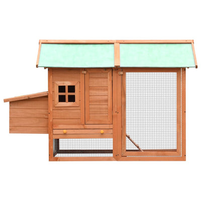 Vidaxl Chicken Coop 170x81x110 cm de pino de pino sólido