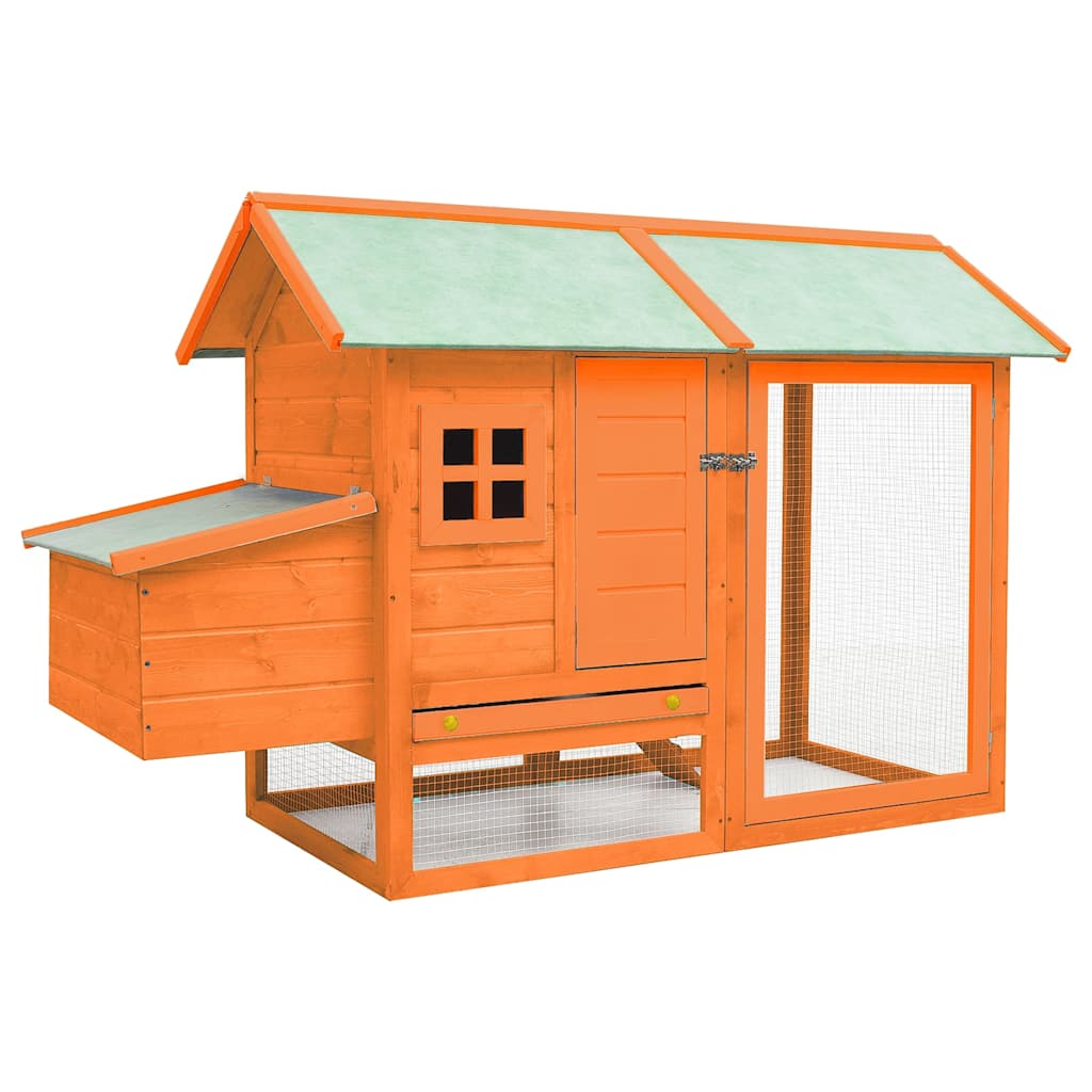 Vidaxl Chicken Coop 170x81x110 cm de pino de pino sólido