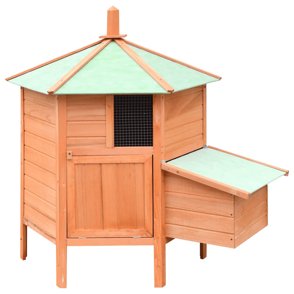 Vidaxl Chicken Coop 126x117x125 cm Pino de pino sólido Madera