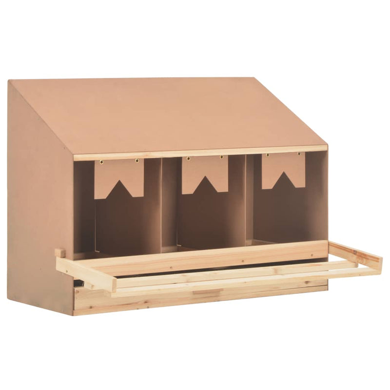 Vidaxl Chicken Shelter 3 Compartments 93x40x65 cm Pince solido