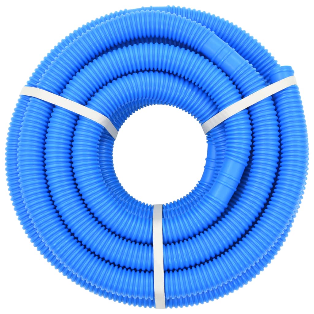 Vidaxl manguera de piscina con abrazaderas de 38 mm 12 m azul