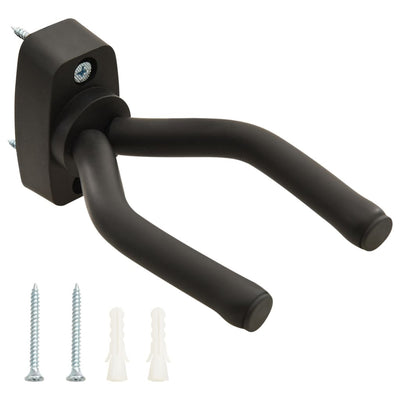 Vidaxl Hangers de pared de guitarra 6 st de acero negro