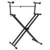 Vidaxl keyboardstandaard x-frame dubbel versterkt zwart
