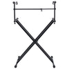 Vidaxl keyboardstandaard x-frame dubbel versterkt zwart