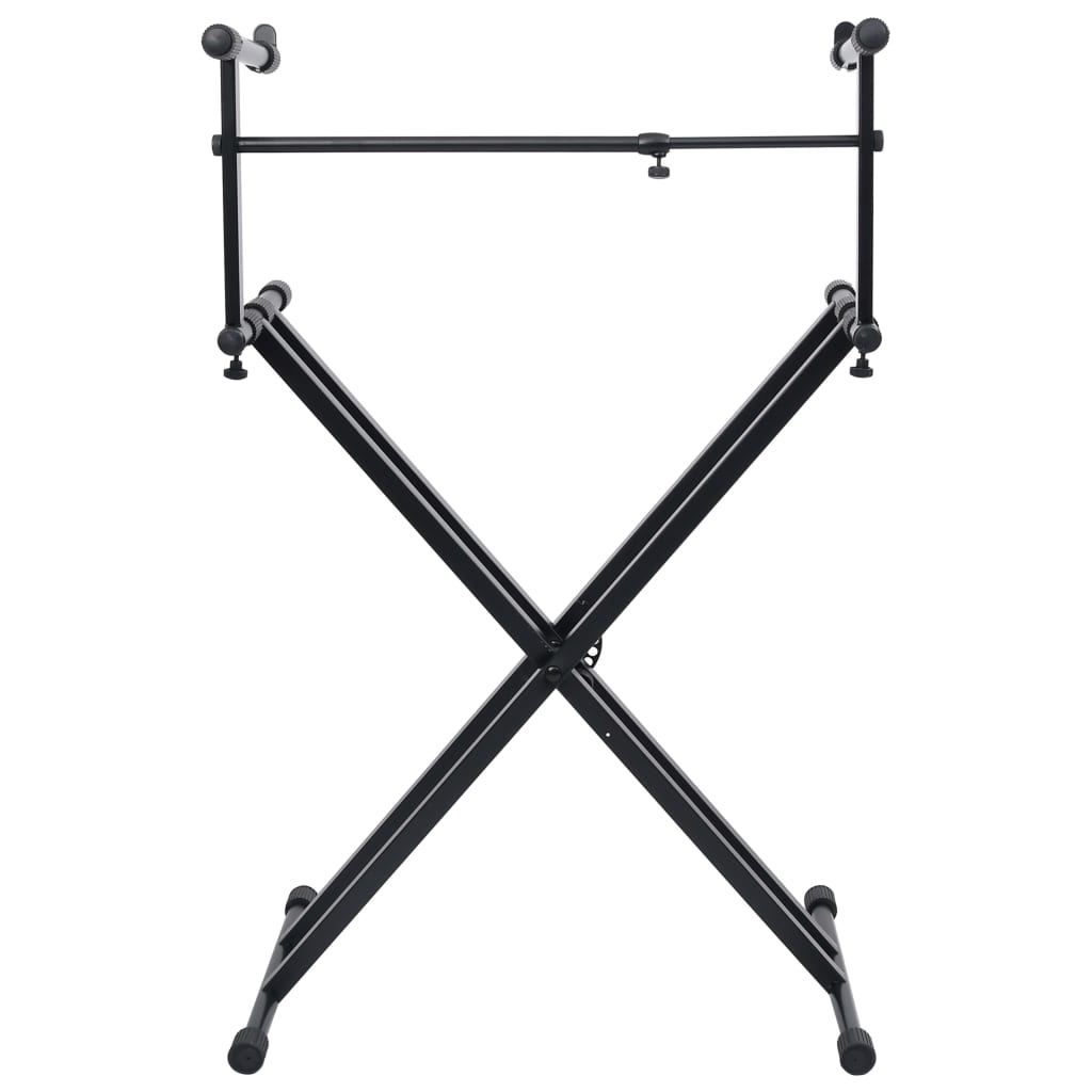 Supporto per tastiera VidaXL x-frame doppio rinforzo nero