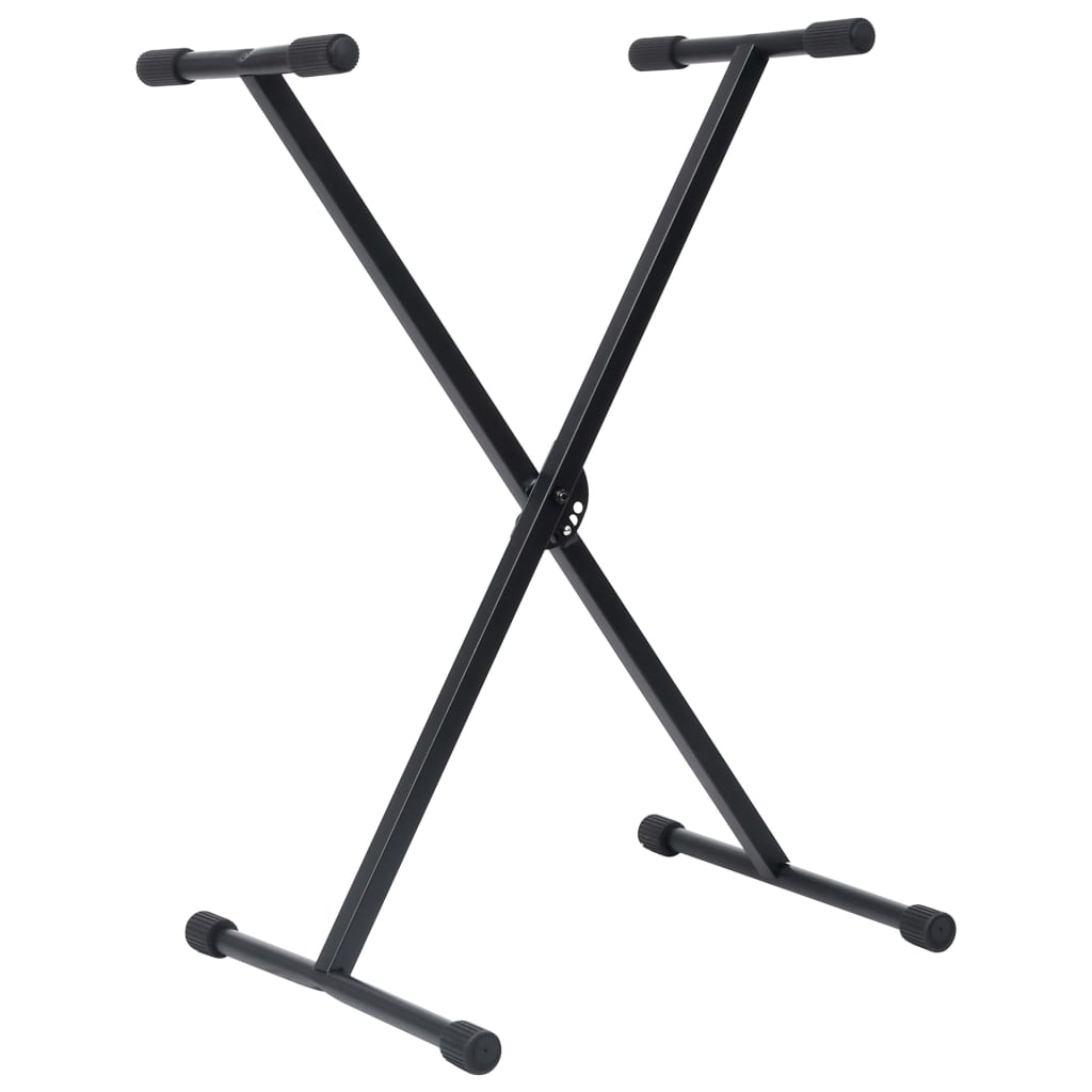 Soporte de teclado de Vidaxl y taburete negro