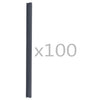 Vidaxl 100 st schuttingstrookklemmen pvc antraciet