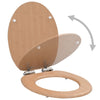 Asiento de inodoro Vidaxl con bambú de tapa de cierre suave MDF