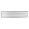 Plantador Vidaxl elevado 400x80x81 cm de acero galvanizado de plata