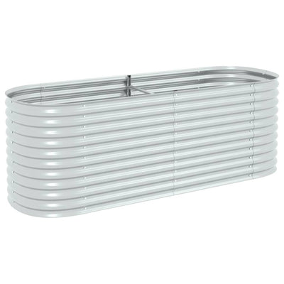 Vidaxl fioriera raccolta 240x80x81 cm in acciaio zincato