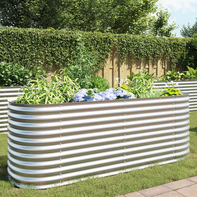 Vidaxl fioriera raccolta 240x80x81 cm in acciaio zincato