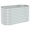 Plantador Vidaxl elevado 160x80x81 cm de acero galvanizado de plata