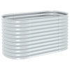 Plantador Vidaxl elevado 160x80x81 cm de acero galvanizado de plata