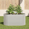 Plantador Vidaxl elevado 160x80x81 cm de acero galvanizado de plata