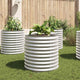 Plantador Vidaxl elevado 80x80x81 cm de acero galvanizado de plata