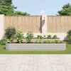 Vidaxl Planter Insertar 400x80x44 cm de acero galvanizado de plata