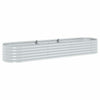 Vidaxl plantenbak verhoogd 320x80x44 cm gegalvaniseerd staal zilver