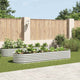 Plantador Vidaxl elevado 320x80x44 cm de plata de acero galvanizado