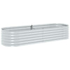 Plantador Vidaxl elevado 240x80x44 cm de acero galvanizado de plata