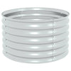 Plantador Vidaxl insertado 80x80x44 cm de plata de acero galvanizado