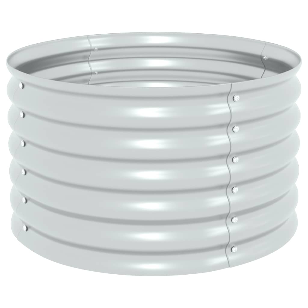 Plantador Vidaxl insertado 80x80x44 cm de plata de acero galvanizado