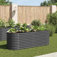 Plantador Vidaxl elevado 240x80x81 cm de acero galvanizado gris