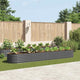 Vidaxl Planter Insertar 400x80x44 cm de acero galvanizado gris