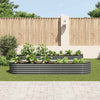 Vidaxl plantenbak verhoogd 320x80x44 cm gegalvaniseerd staal grijs