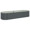 Plantador Vidaxl elevado 240x80x44 cm de acero galvanizado gris