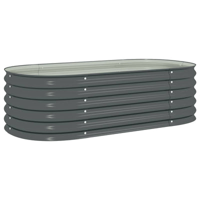 Vidaxl fioriera raccolta da 160x80x44 cm grigio in acciaio zincato