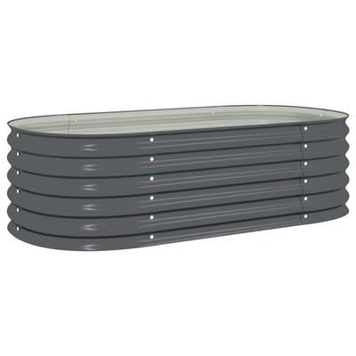 Plantador Vidaxl elevado 160x80x44 cm de acero galvanizado gris