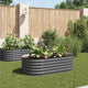 Plantador Vidaxl elevado 160x80x44 cm de acero galvanizado gris
