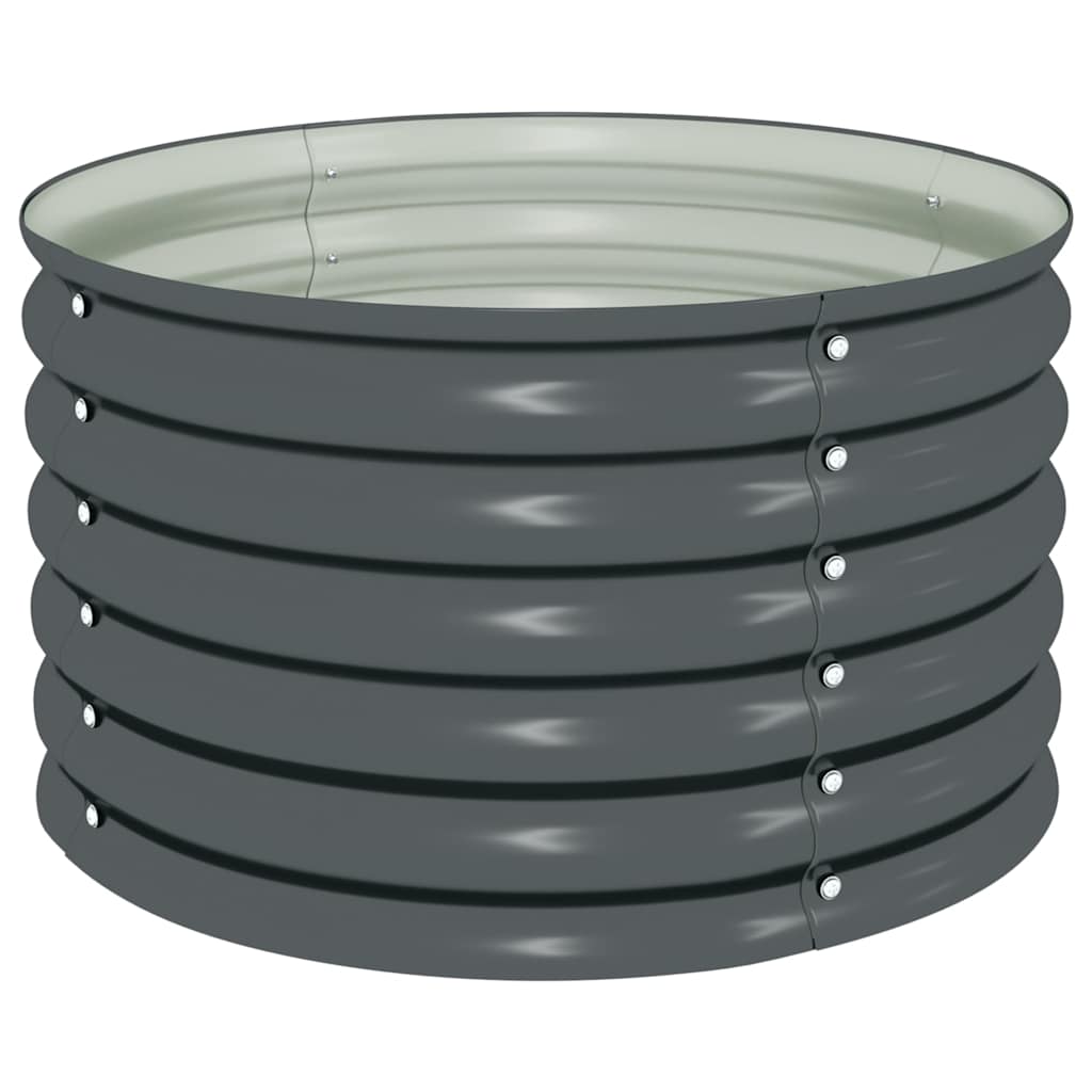Vidaxl fioriera raccolta 80x80x44 cm grigio galvanizzato