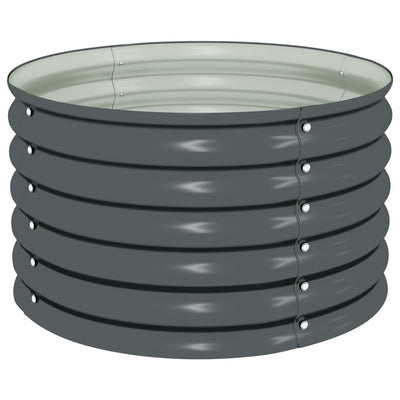 Vidaxl fioriera raccolta 80x80x44 cm grigio galvanizzato