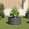 Vidaxl fioriera raccolta 80x80x44 cm grigio galvanizzato