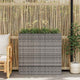Vidaxl Planter raised with 4 pots Poly Rattan White