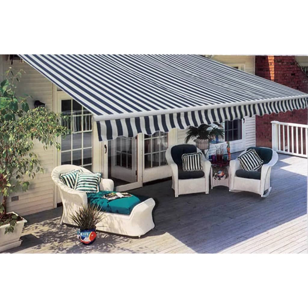 Vidaxl Luifel Manualmente extensible 300 cm Blanco Blanco