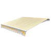 Vidaxl Luifel manualmente extensible 300 cm de blanco amarillo